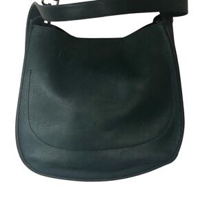 Madewell Forest Dark Green Leather Cross Body Shoulder Bag Adjustable strap